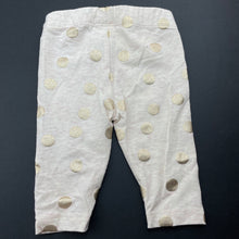 Load image into Gallery viewer, Girls Anko, gold spot stretchy leggings / bottoms, EUC, size 000,  