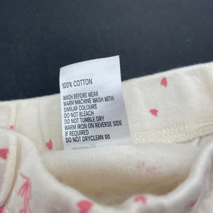 Girls Anko, organic cotton shorts, elasticated, EUC, size 000,  