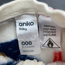 Load image into Gallery viewer, unisex Anko, soft fleece zip coverall / romper, EUC, size 000,  