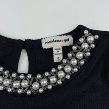 Load image into Gallery viewer, Girls Monteau Girl, beaded lightweight stretchy top, EUC, size 5,  