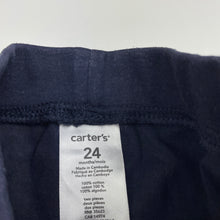 Load image into Gallery viewer, Boys Carters, navy cotton pants, elasticated, Inside leg: 29.5cm, wash fade, FUC, size 2,  