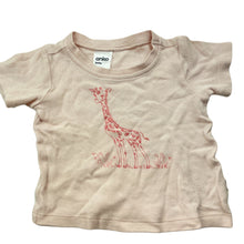 Load image into Gallery viewer, Girls Anko, soft organic cotton t-shirt / top, giraffe, GUC, size 000,  