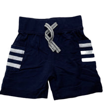 Load image into Gallery viewer, Boys Dymples, navy lightweight cotton shorts, elasticated, EUC, size 00,  