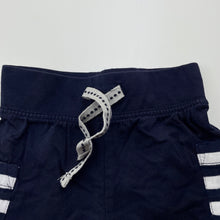 Load image into Gallery viewer, Boys Dymples, navy lightweight cotton shorts, elasticated, EUC, size 00,  