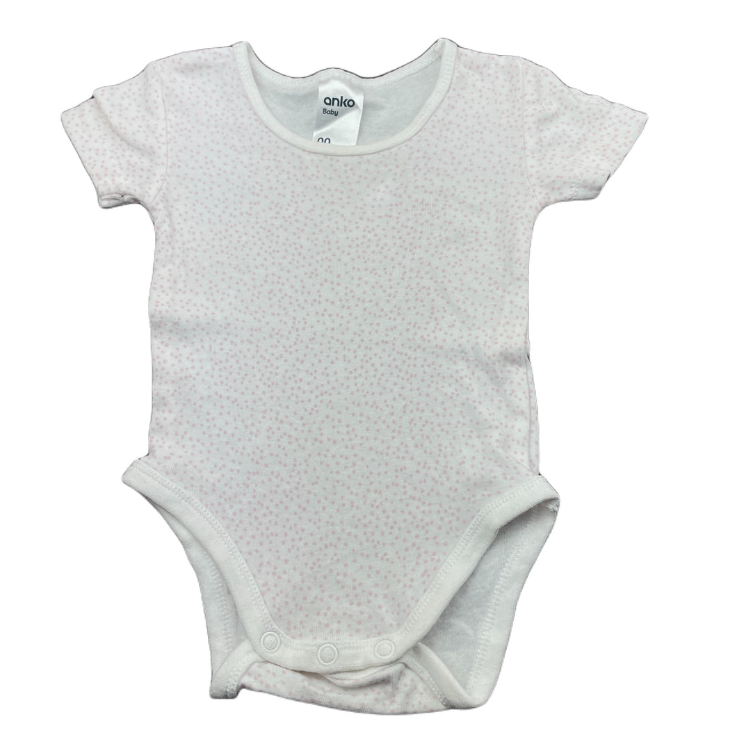 Girls Anko, soft cotton bodysuit / romper, EUC, size 00,  