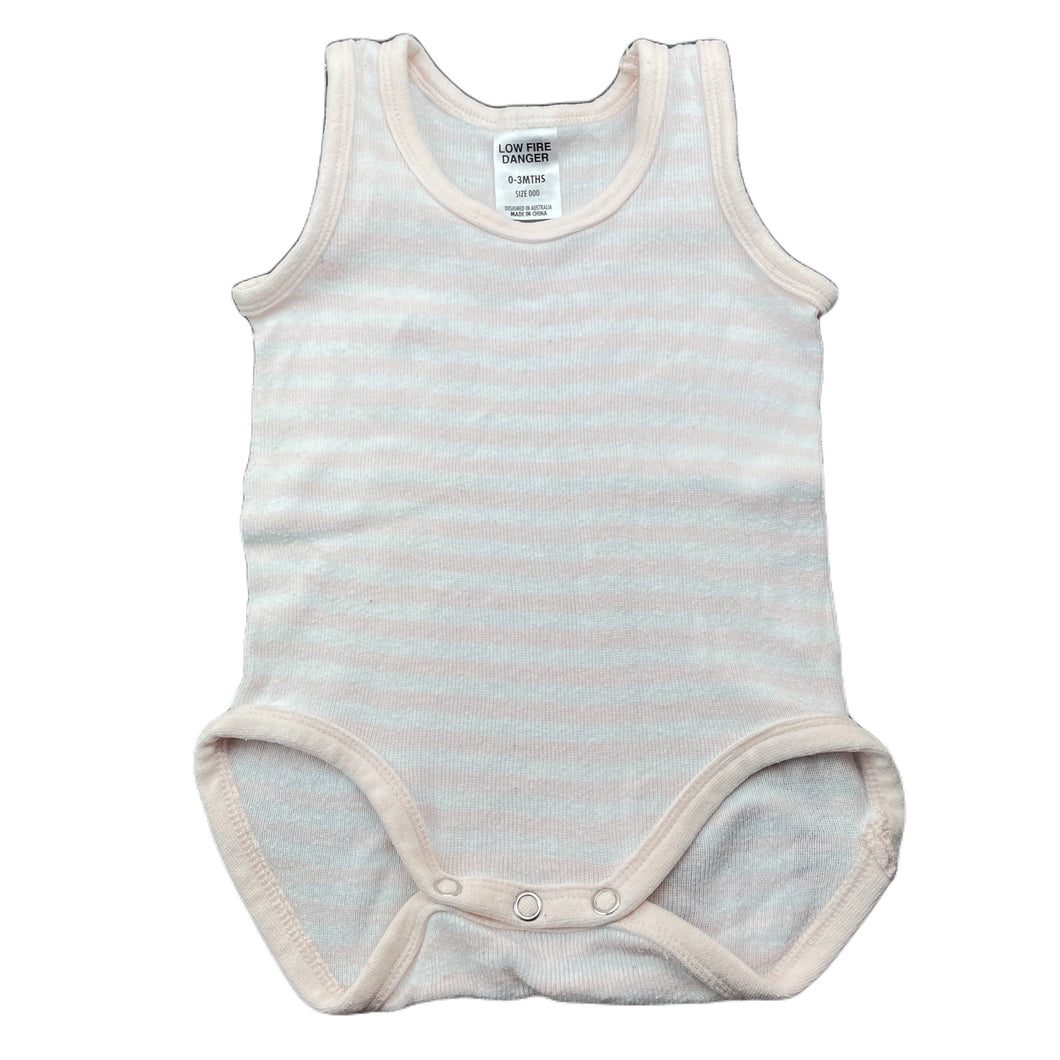Girls Bonds, cotton singletsuit / romper, EUC, size 000,  