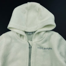 Load image into Gallery viewer, unisex Pumpkin Patch, cream fleece zip hoodie sweater, GUC, size 00,  