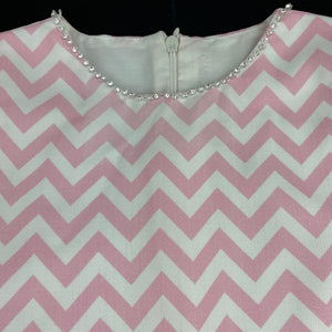Girls Pink Heart, lined lightweight party dress, no size, armpit to armpit: 32cm, EUC, size 6-7, L: 61cm