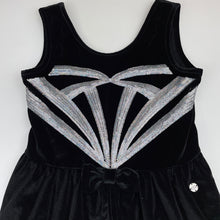 Load image into Gallery viewer, Girls Tutus &amp; Tambourines, black velvet &amp; sequin party dress, EUC, size 10, L: 74cm