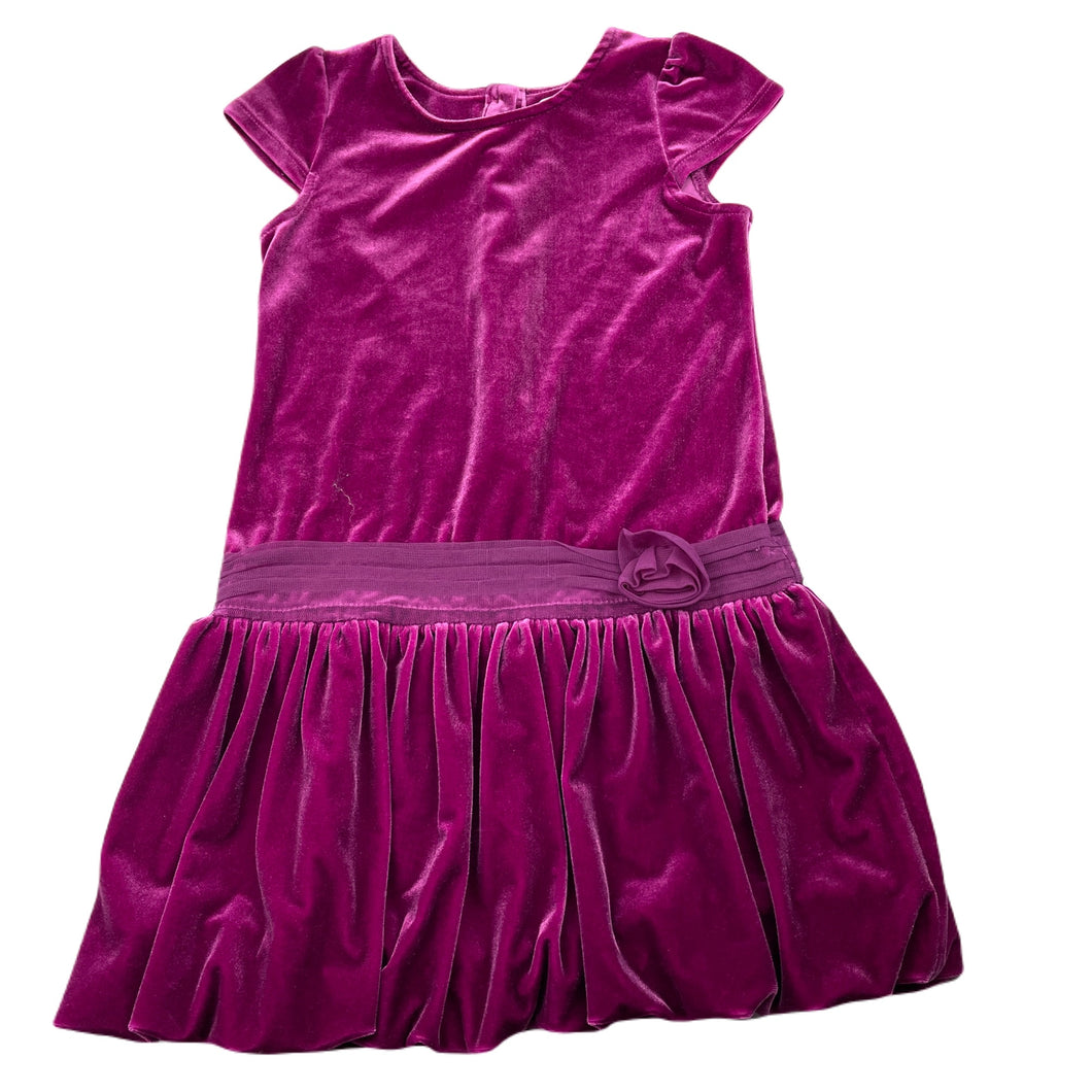 Girls M&S, lined velvet party dress, EUC, size 4-5, L: 58cm