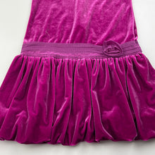 Load image into Gallery viewer, Girls M&amp;S, lined velvet party dress, EUC, size 4-5, L: 58cm