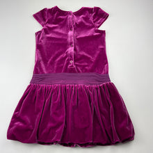 Load image into Gallery viewer, Girls M&amp;S, lined velvet party dress, EUC, size 4-5, L: 58cm