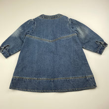 Load image into Gallery viewer, Girls OUCH, blue denim casual dress, GUC, size 1, L: 42cm