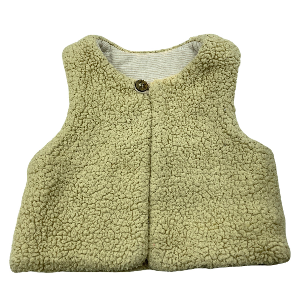 unisex purebaby, lined wadded fleece vest, GUC, size 1,  