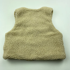 unisex purebaby, lined wadded fleece vest, GUC, size 1,  