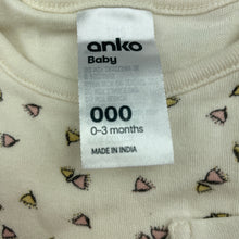 Load image into Gallery viewer, Girls Anko, soft organic cotton romper, EUC, size 000,  