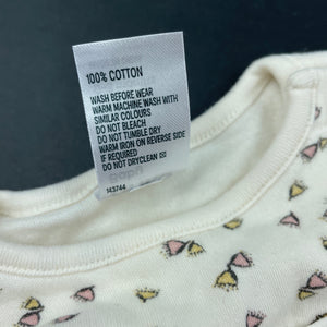 Girls Anko, soft organic cotton romper, EUC, size 000,  