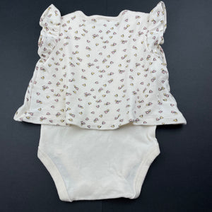 Girls Anko, soft organic cotton romper, EUC, size 000,  