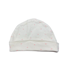 Load image into Gallery viewer, Girls cream, cotton hat / beanie, EUC, size 000-00,  