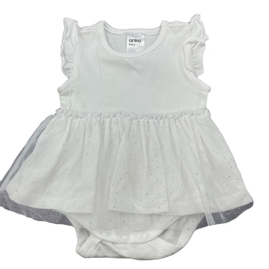 Girls Anko, white tutu romper, FUC, size 000,  