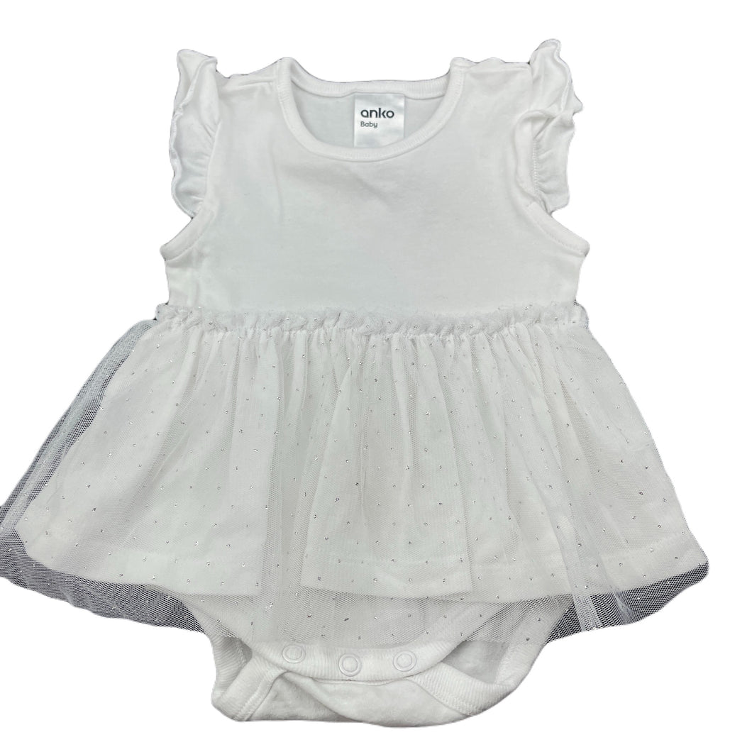 Girls Anko, white tutu romper, FUC, size 000,  
