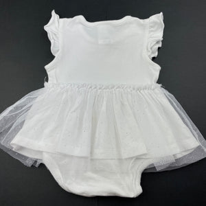 Girls Anko, white tutu romper, FUC, size 000,  
