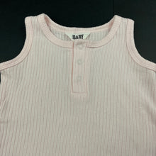 Load image into Gallery viewer, Girls Cotton On, pink ribbed cotton romper, FUC, size 00,  