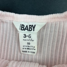 Load image into Gallery viewer, Girls Cotton On, pink ribbed cotton romper, FUC, size 00,  
