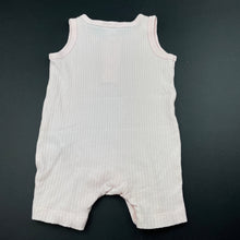 Load image into Gallery viewer, Girls Cotton On, pink ribbed cotton romper, FUC, size 00,  
