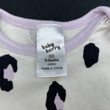 Load image into Gallery viewer, Girls Baby Berry, animal print cotton bodysuit / romper, EUC, size 00,  