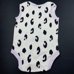 Girls Baby Berry, animal print cotton bodysuit / romper, EUC, size 00,  
