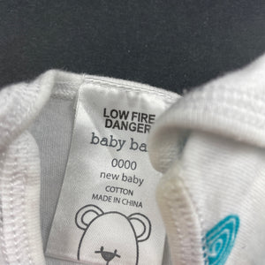 unisex Baby Baby, soft cotton bodysuit / romper, FUC, size 0000,  