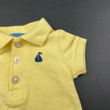 Load image into Gallery viewer, Boys Little Me, yellow cotton polo shirt top, EUC, size 6 months,  