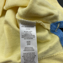 Load image into Gallery viewer, Boys Little Me, yellow cotton polo shirt top, EUC, size 6 months,  