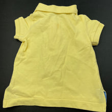 Load image into Gallery viewer, Boys Little Me, yellow cotton polo shirt top, EUC, size 6 months,  