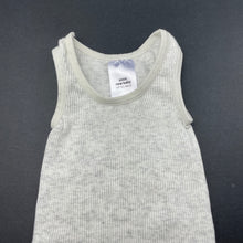 Load image into Gallery viewer, unisex Target, grey marle ribbed cotton singlet top, EUC, size 0000,  