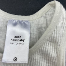 Load image into Gallery viewer, unisex Target, grey marle ribbed cotton singlet top, EUC, size 0000,  