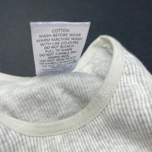 Load image into Gallery viewer, unisex Target, grey marle ribbed cotton singlet top, EUC, size 0000,  