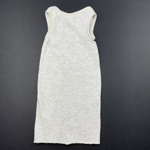unisex Target, grey marle ribbed cotton singlet top, EUC, size 0000,  