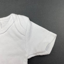 Load image into Gallery viewer, unisex Baby Berry, white cotton bodysuit / romper, EUC, size 0000,  