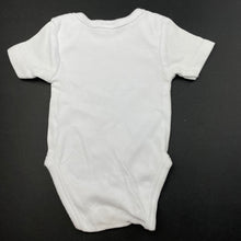 Load image into Gallery viewer, unisex Baby Berry, white cotton bodysuit / romper, EUC, size 0000,  
