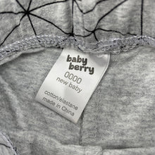 Load image into Gallery viewer, unisex Baby Berry, grey leggings / bottoms, elasticated, EUC, size 0000,  
