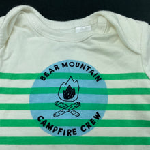 Load image into Gallery viewer, Boys Cotton On, green &amp; white stripe romper, EUC, size 000,  