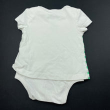 Load image into Gallery viewer, Boys Cotton On, green &amp; white stripe romper, EUC, size 000,  