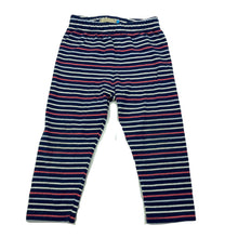 Load image into Gallery viewer, Girls Lily &amp; Dan, striped stretchy leggings, elasticated, FUC, size 1,  