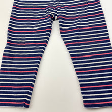 Load image into Gallery viewer, Girls Lily &amp; Dan, striped stretchy leggings, elasticated, FUC, size 1,  