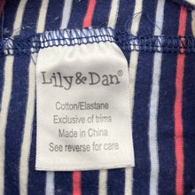 Load image into Gallery viewer, Girls Lily &amp; Dan, striped stretchy leggings, elasticated, FUC, size 1,  