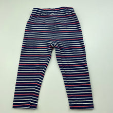Load image into Gallery viewer, Girls Lily &amp; Dan, striped stretchy leggings, elasticated, FUC, size 1,  