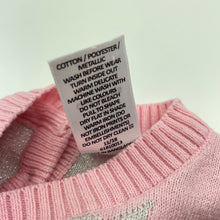 Load image into Gallery viewer, Girls Target, pink &amp; silver sweater / jumper, FUC, size 000,  
