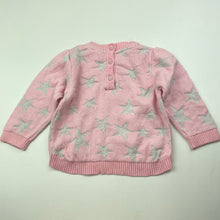 Load image into Gallery viewer, Girls Target, pink &amp; silver sweater / jumper, FUC, size 000,  